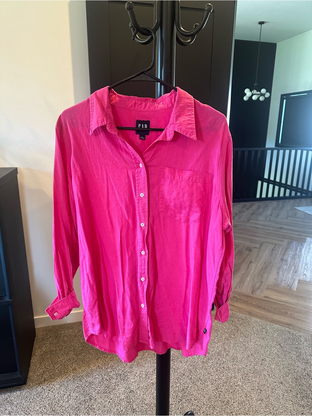 GAP Hot Pink Button-Down Shirt